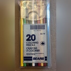 Vintage Sears Pencil Crayons - Pack of 20-1 Missing!